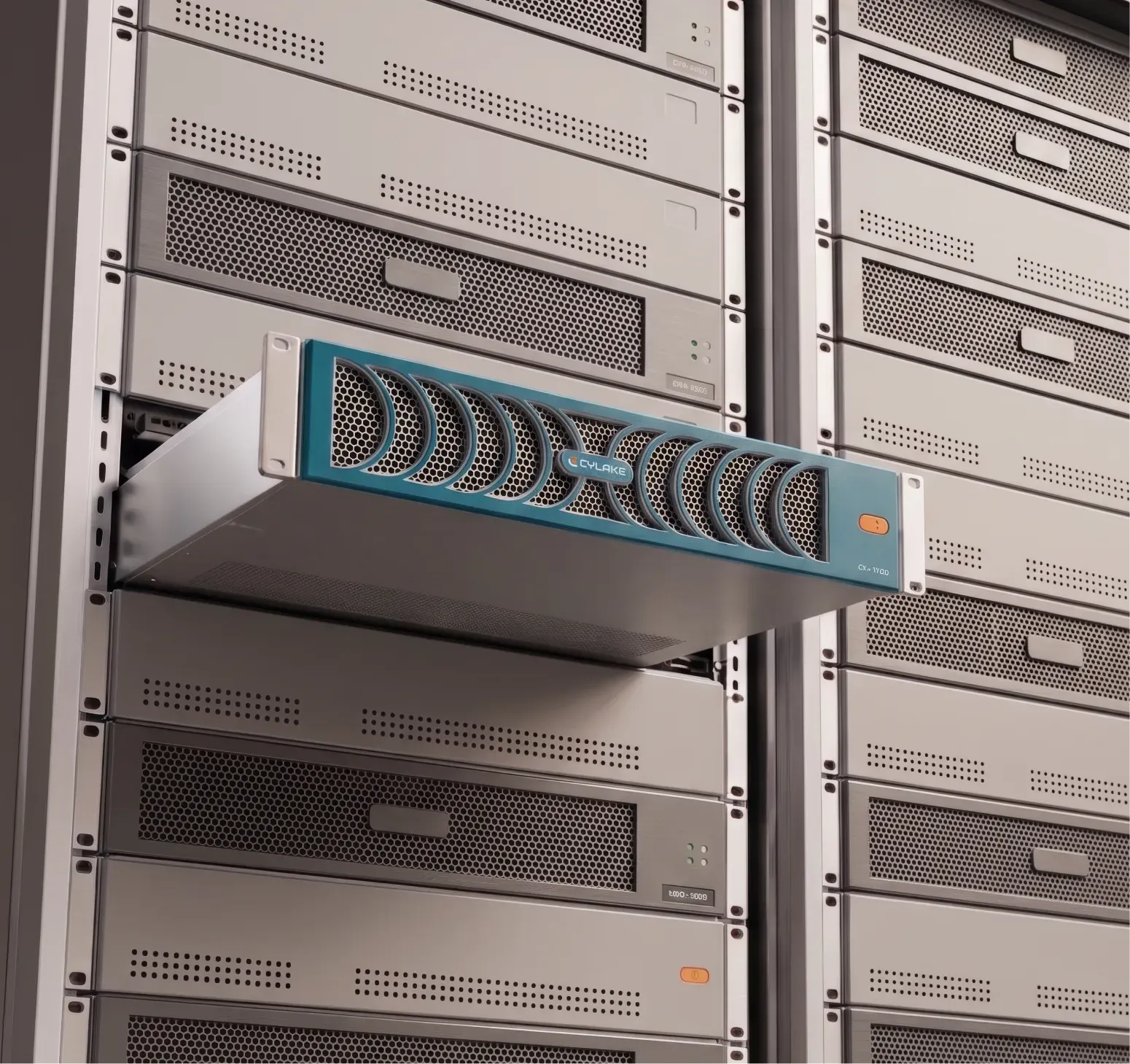 Cylake rack units stacked in a standard equipment rack.